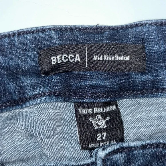 True Religion Denim Becca Mid Rise Bootcut with Signature Pocket Stitching - Picture 5 of 9